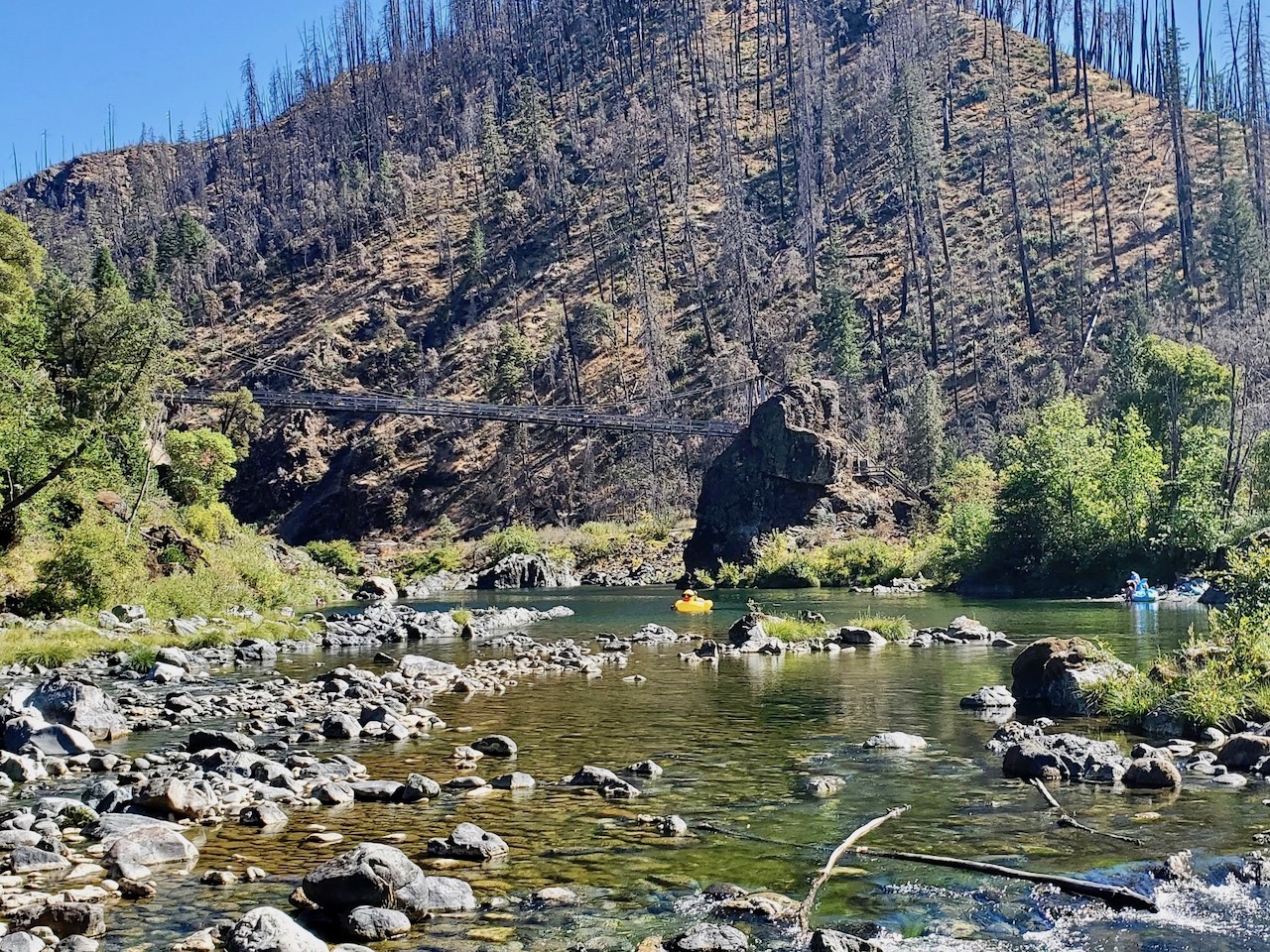 Southern Oregon's Illinois River Swimming Holes and a Swinging Bridge