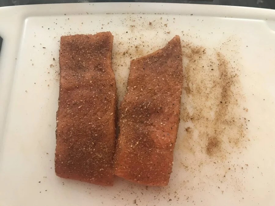 Raging River Cedar Planked Smoked Salmon on BGE My Backyard Life