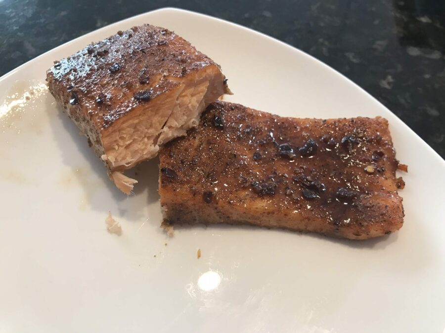 Raging River Cedar Planked Smoked Salmon on BGE My Backyard Life