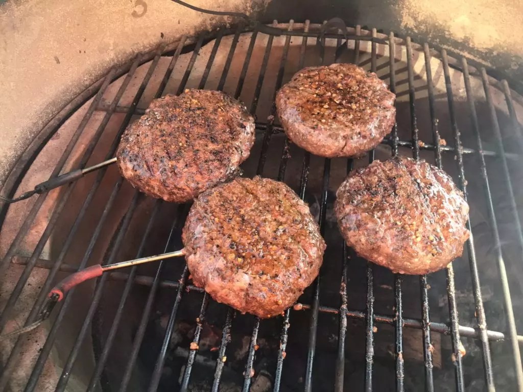 How to Grill Burgers on Big Green Egg (Kamado) My Backyard Life