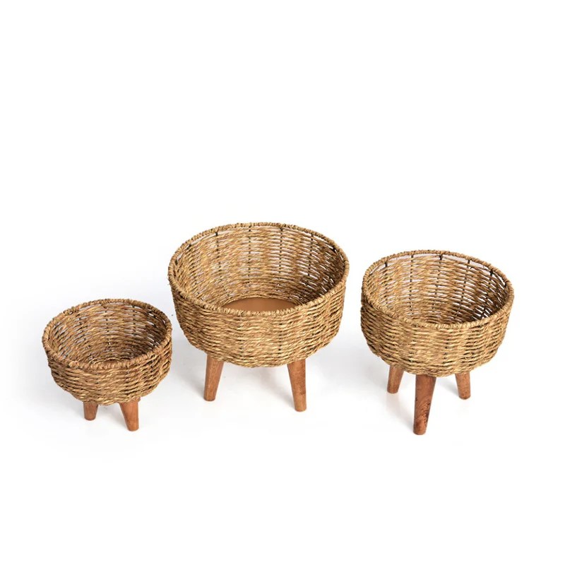 Set of Three Jute Basket Planters myBageecha