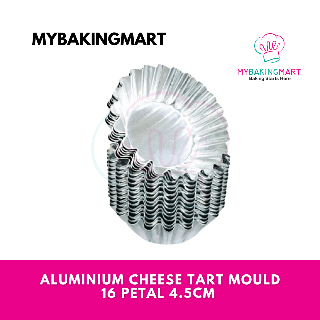 4.5cm 16 Petal Aluminium Cheese Tart Mould (50pcs) MyBakingMart