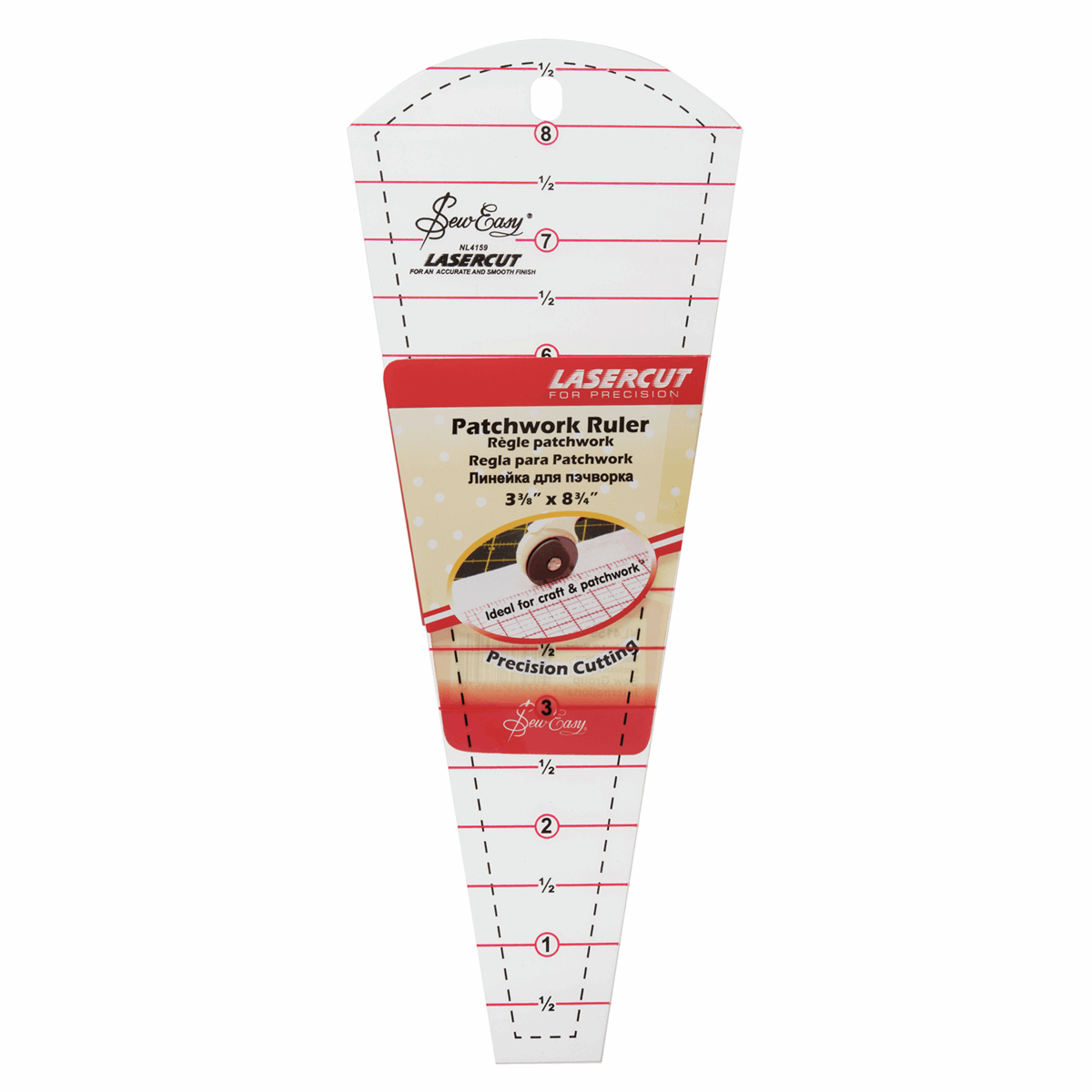 Sew Easy Dresden Plate Ruler •