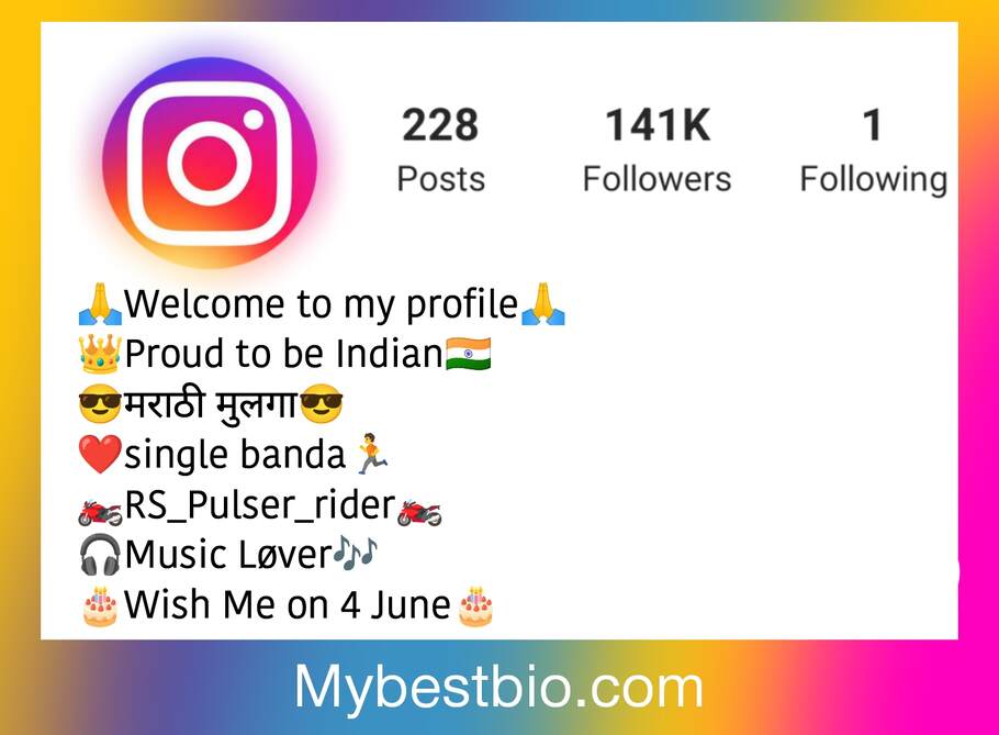 TOP 100+ Instagram Bio in Marathi 2023 Attitude & Stylish Bio MyBestBio