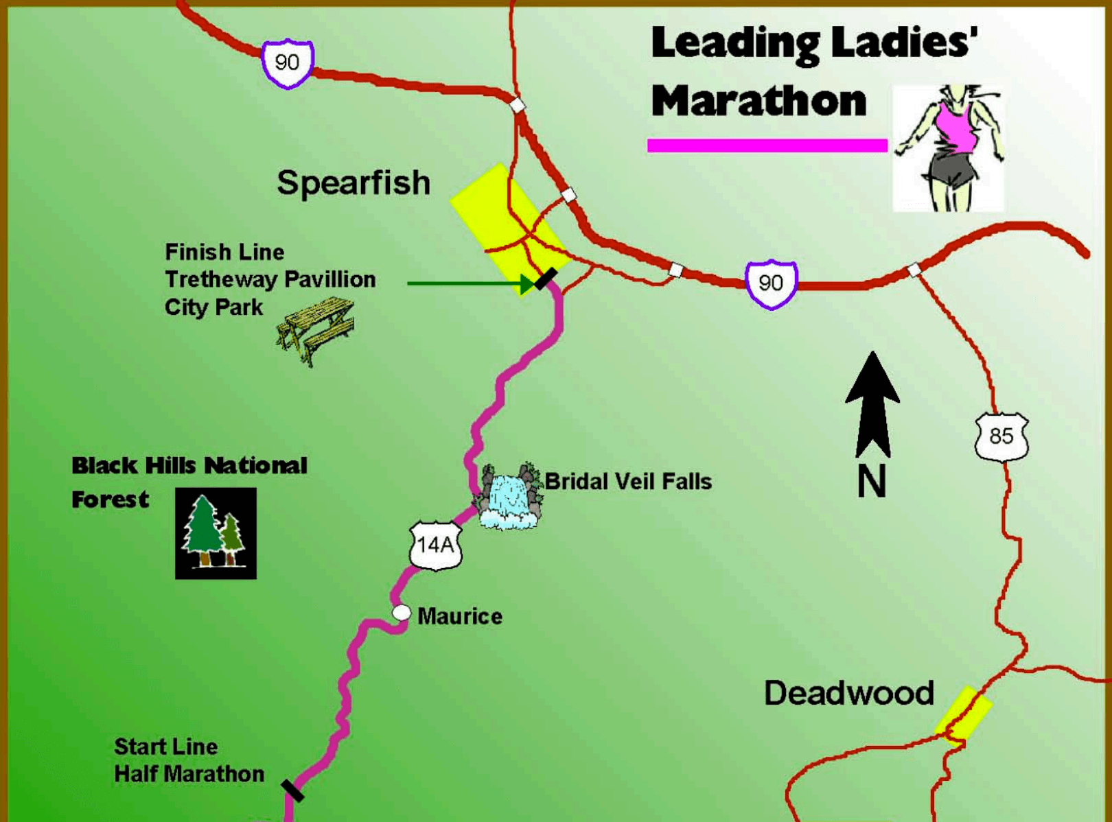 Leading Ladies Marathon Race Results Spearfish, South Dakota 8/18