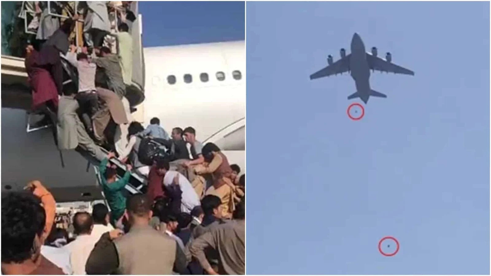 Afghanistan conflict 3 fall to death after holding on to a USbound plane