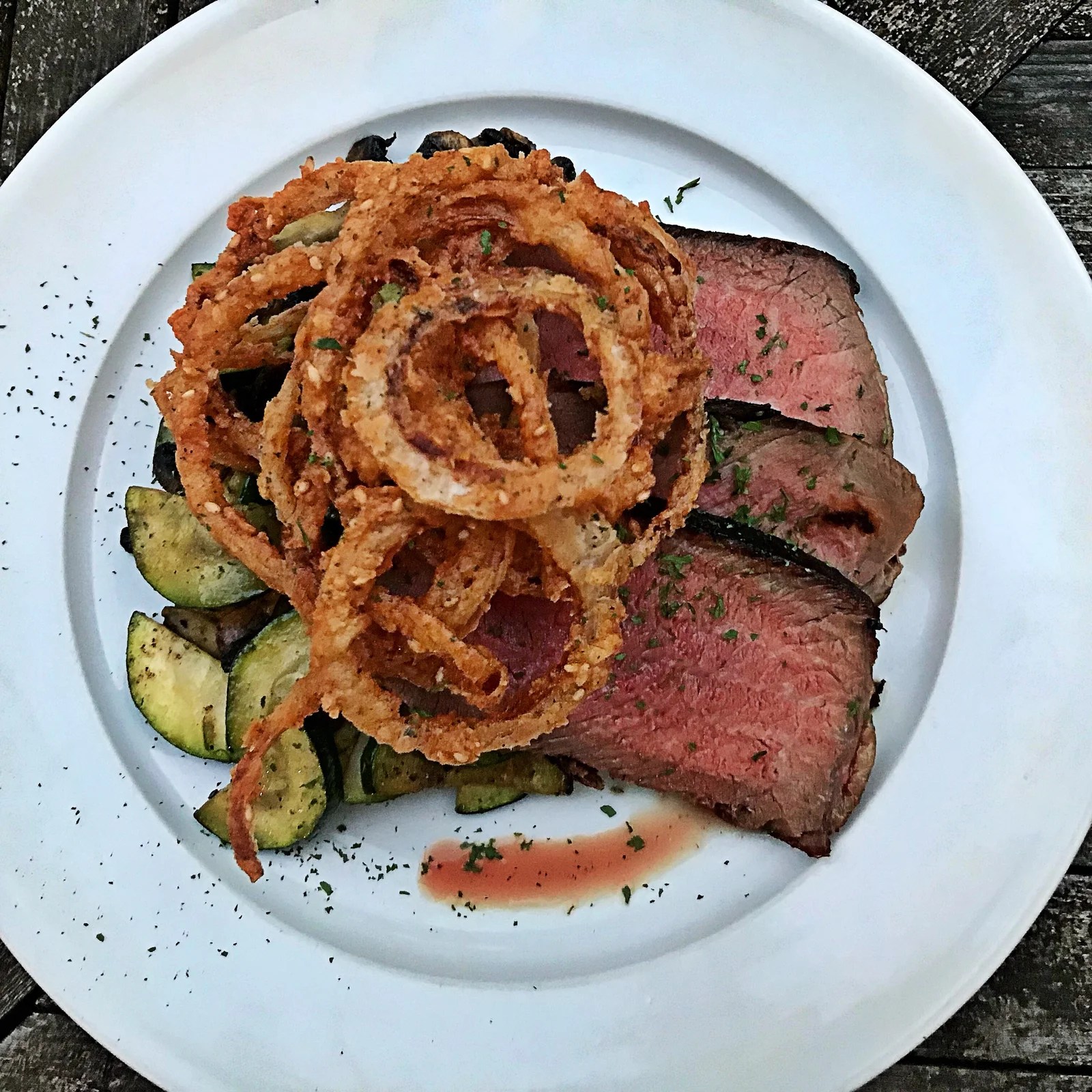 Pan Seared Chuck Roast with Onion Rings My Bizzy Kitchen