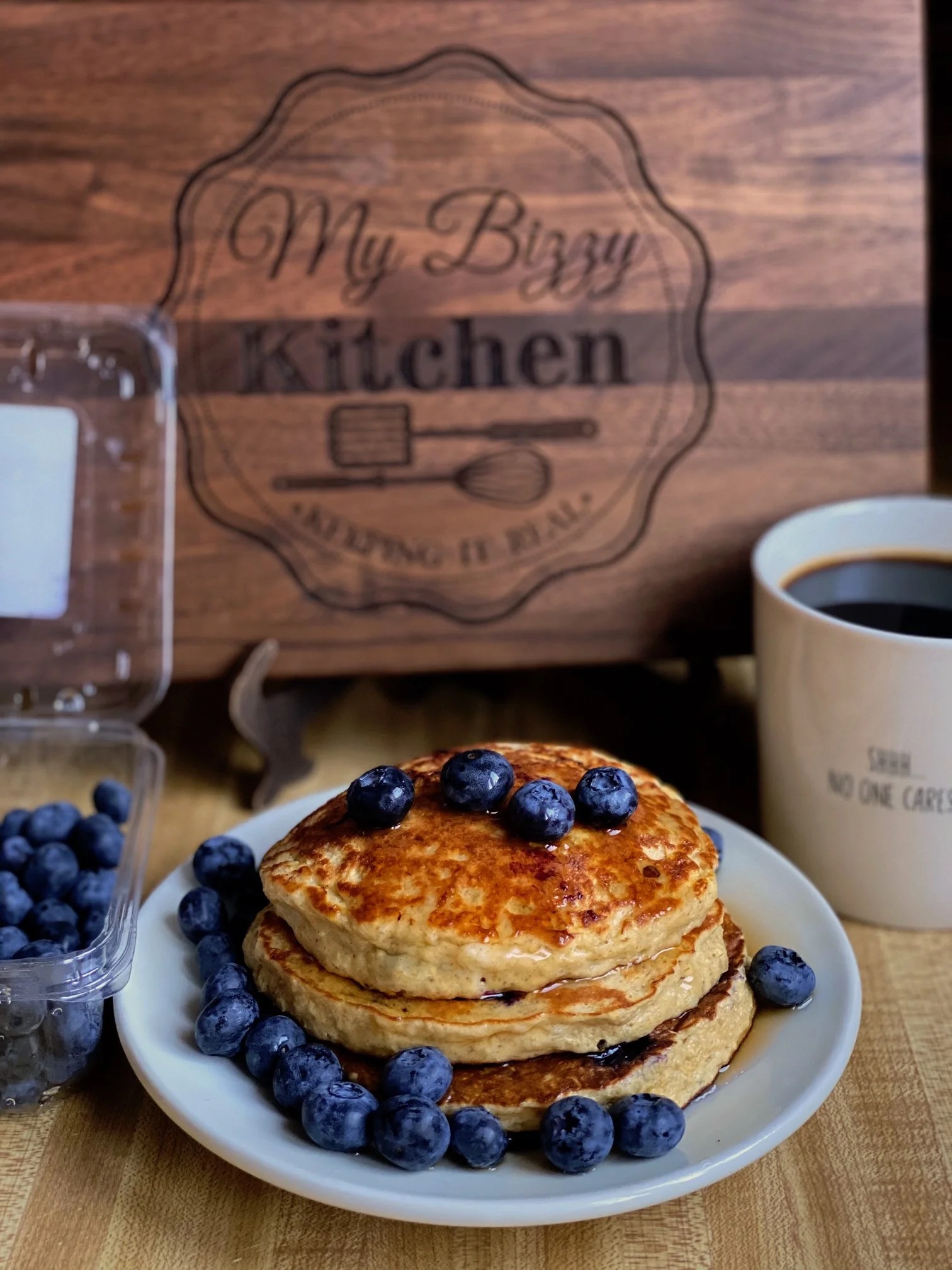 Cottage Cheese Blueberry Pancakes My Bizzy Kitchen
