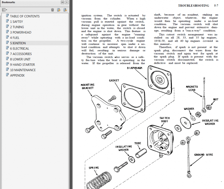 1989, 1990 & 1991 Mercury Outboard Service Manual 6, 8, 9.9,.