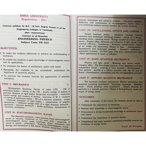 Engineering Physics by P Mani From Dhanam Publication