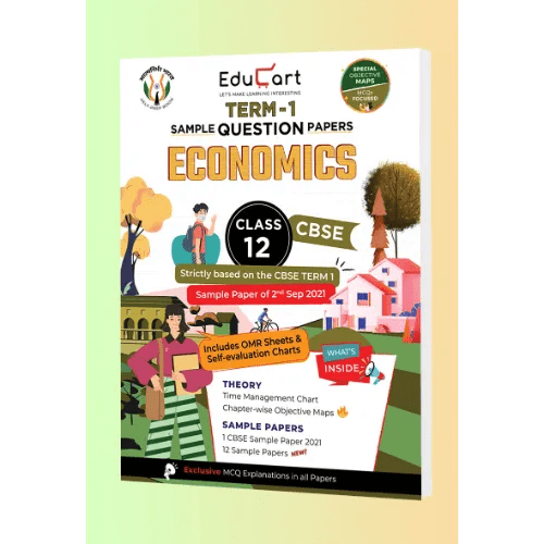 Educart CBSE Term 1 ECONOMICS Sample Papers Class 12 MCQ Book For Dec