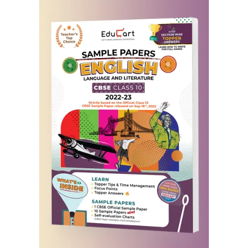 Educart CBSE Class 10 ENGLISH LANGUAGE and LITERATURE Sample Papers 2022 (With Exclusive Topper