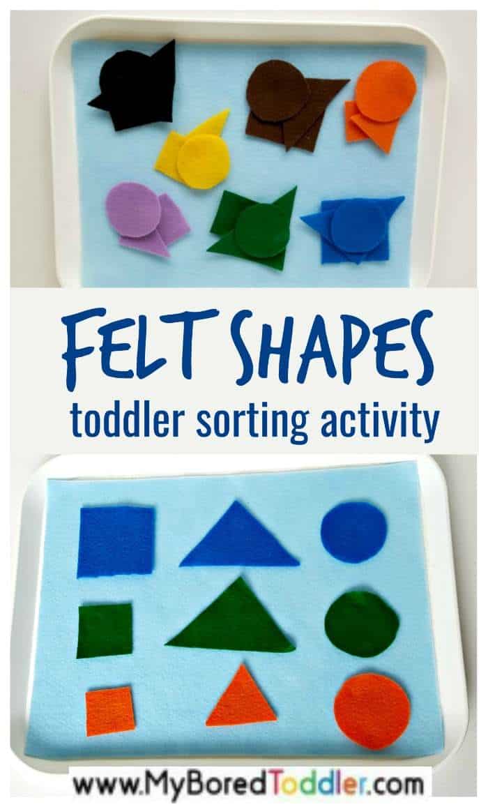 Felt Shape Sorting for Toddlers My Bored Toddler