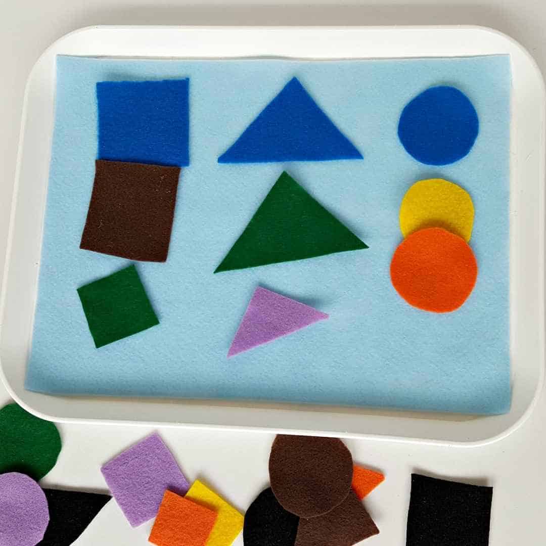 Felt Shape Sorting for Toddlers My Bored Toddler