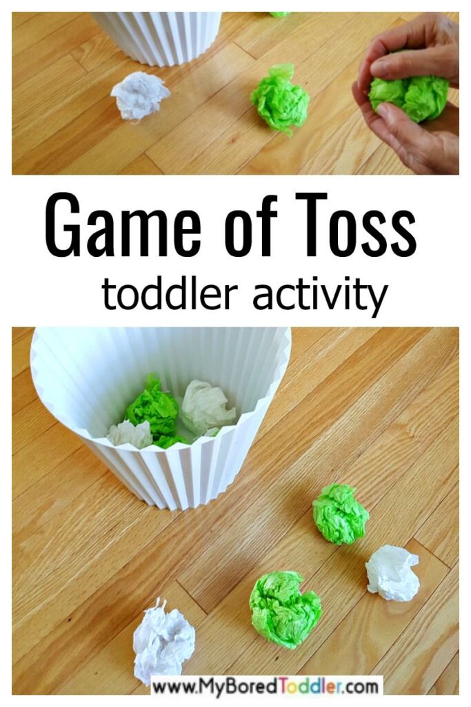 Paper Scrunch and Toss Game for Toddlers My Bored Toddler