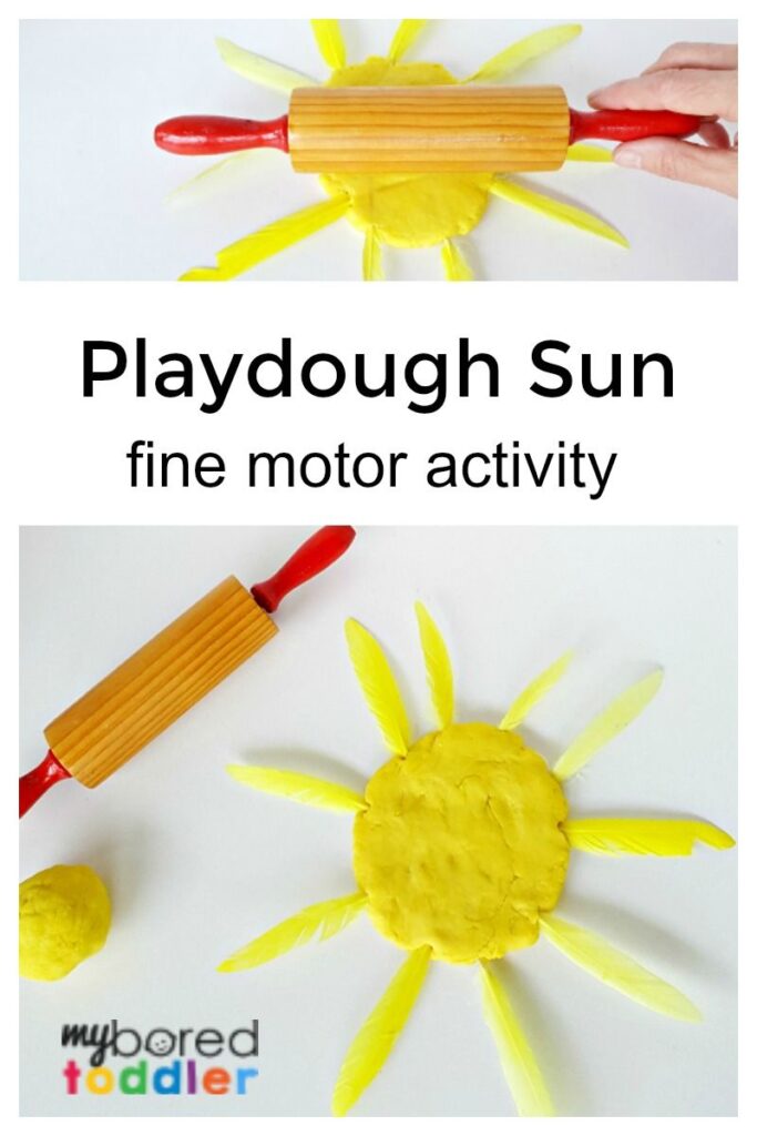 Playdough Sun Fine Motor Activity for Toddlers My Bored Toddler