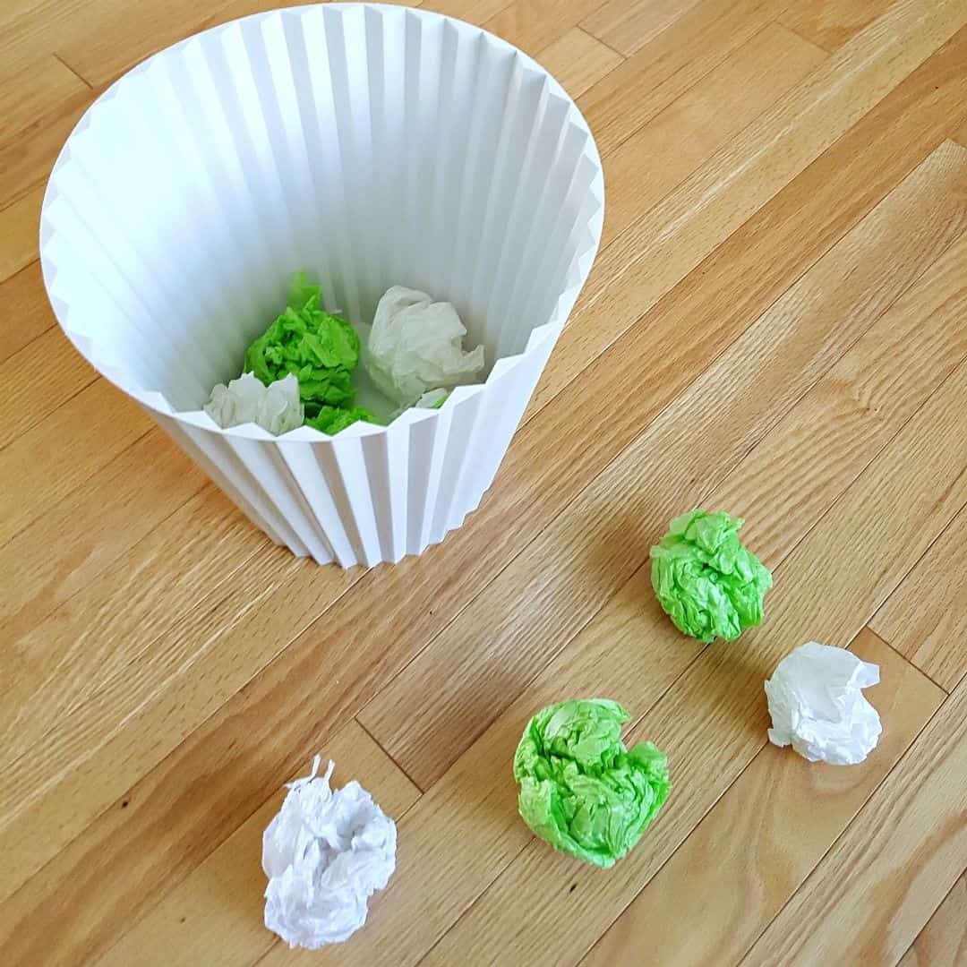 Paper Scrunch and Toss Game for Toddlers My Bored Toddler