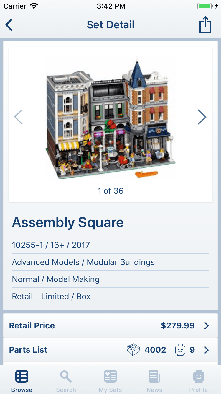 MyBricks Interact with the BrickSet LEGO database.