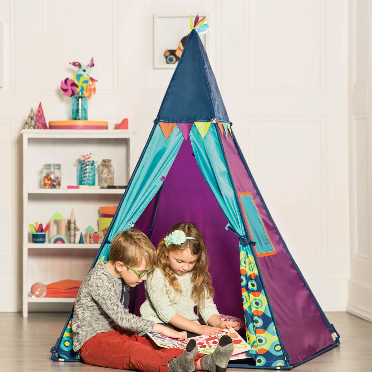 Starry Sky Tent Blue Indoor Play Tent B. toys