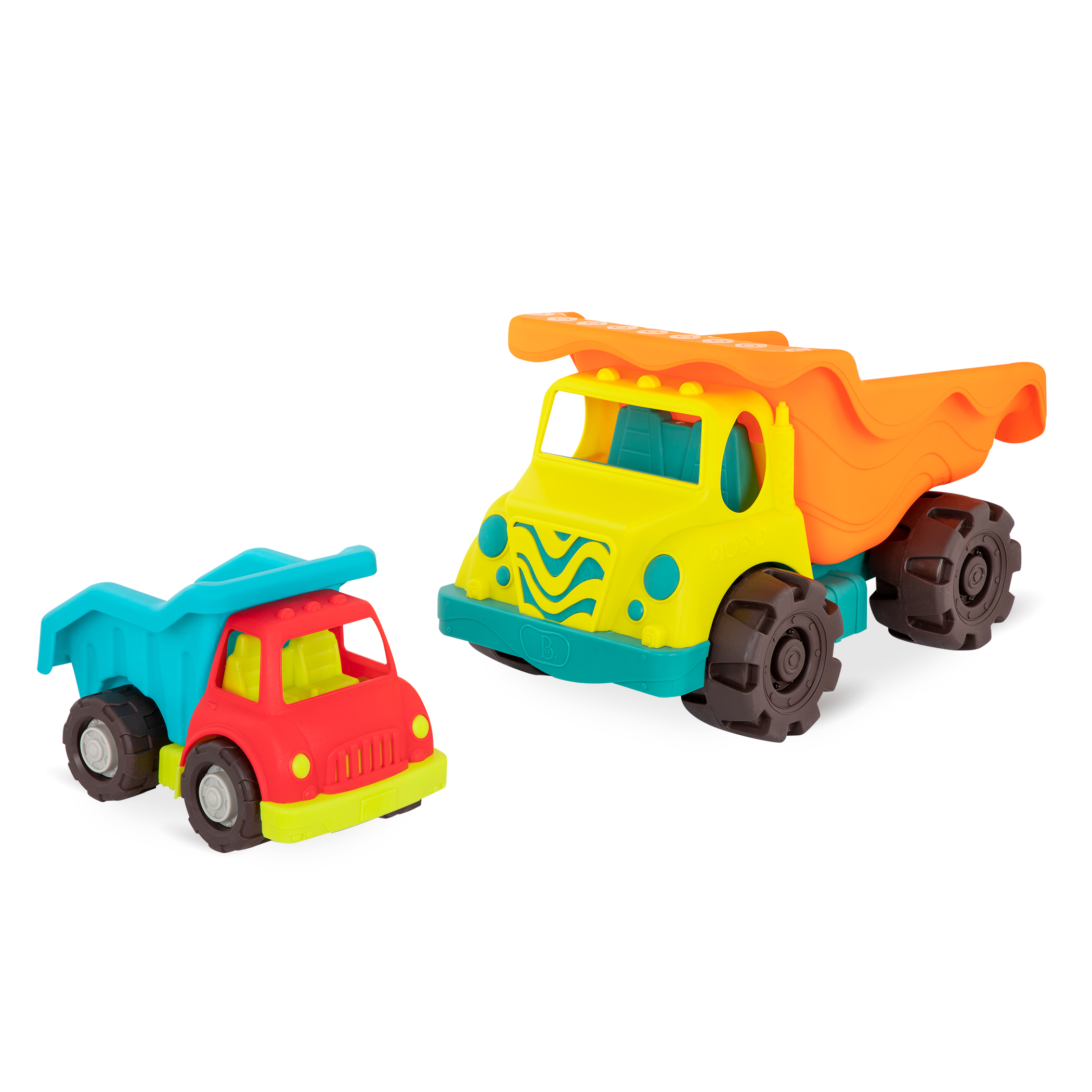 Dump Truck Duo 2 Toy Trucks Moveable Parts B. toys
