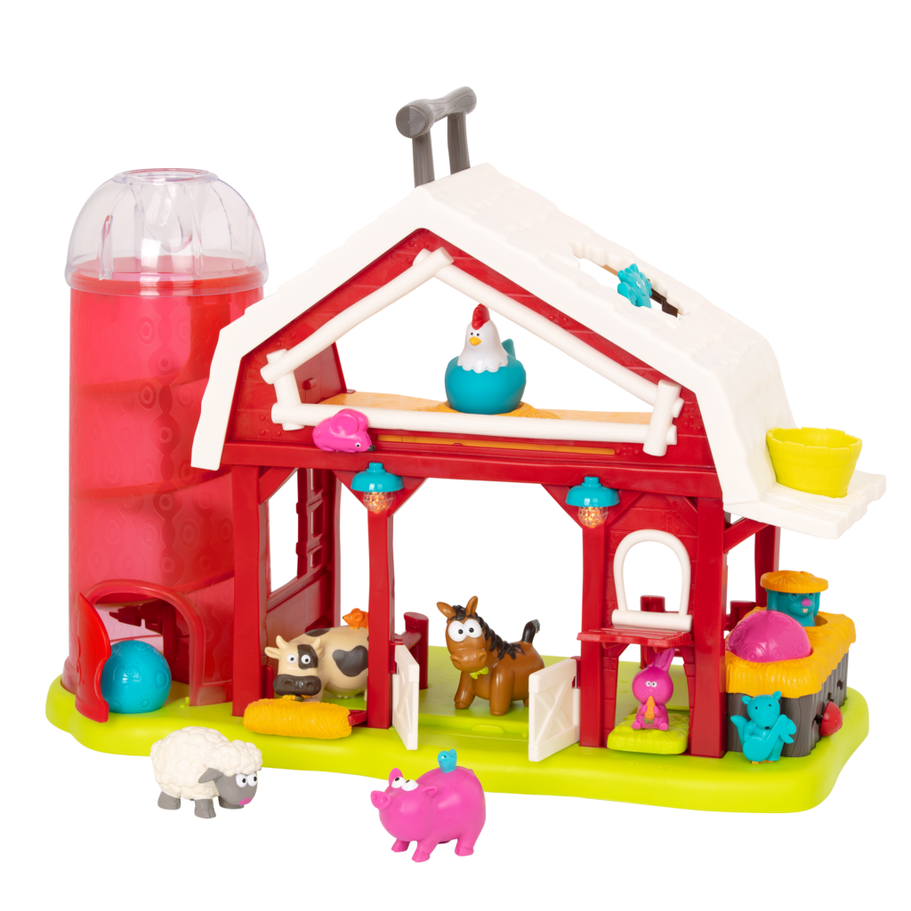 Musical Fun Farm Barn Playset & Farm Animals B. toys