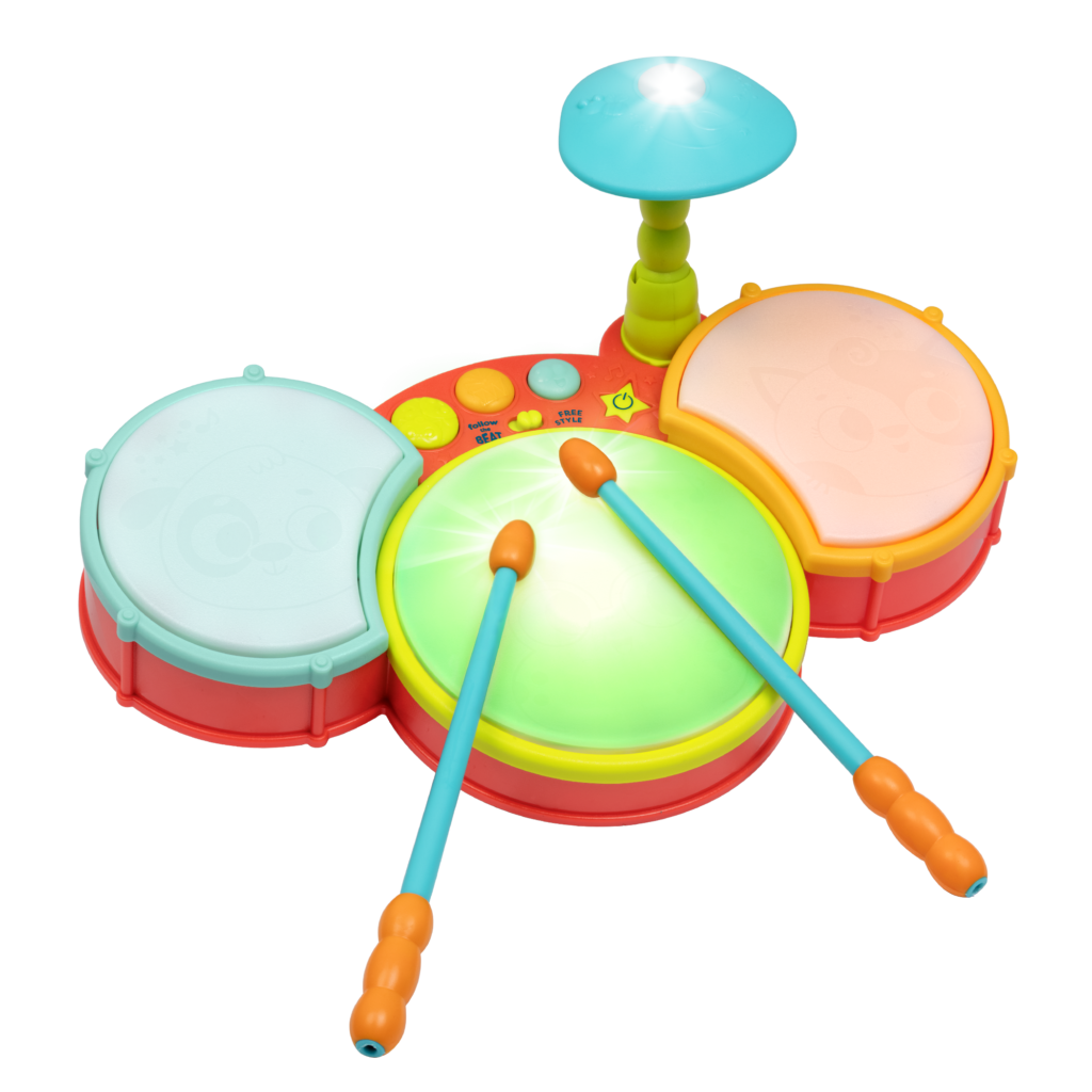 Little Beats LightUp Toy Drum Set Land of B.