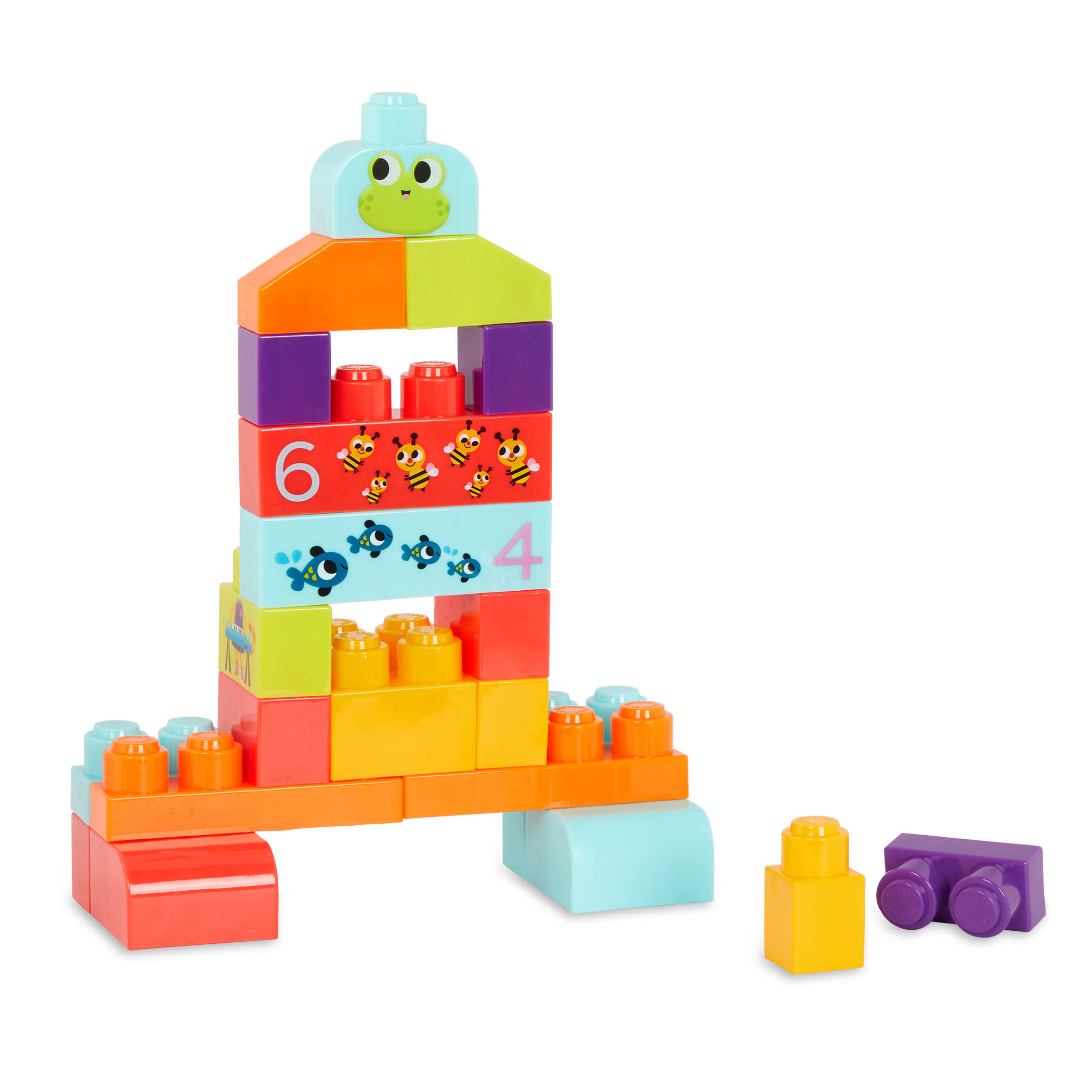 LocBloc Mini Builder's Blocks 80 Building Blocks Land of B.