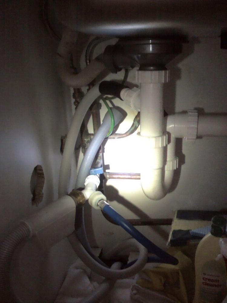 Plumbing dishwasher and washing machine. Plumbing job in Manchester