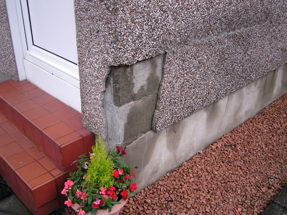 External Roughcast and Render Repair Plastering job in Glasgow