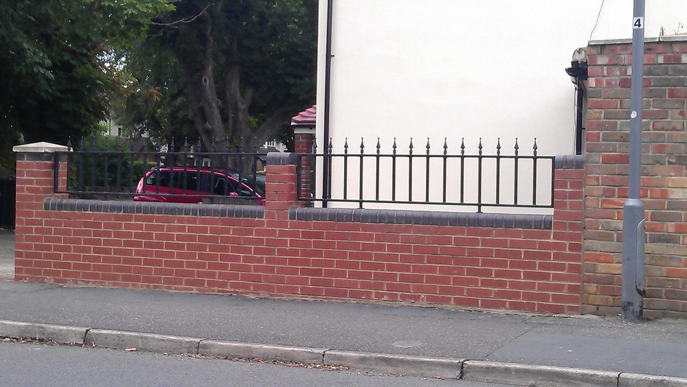 Front Garden Wall/Railings. Bricklaying job in Sunbury On Thames