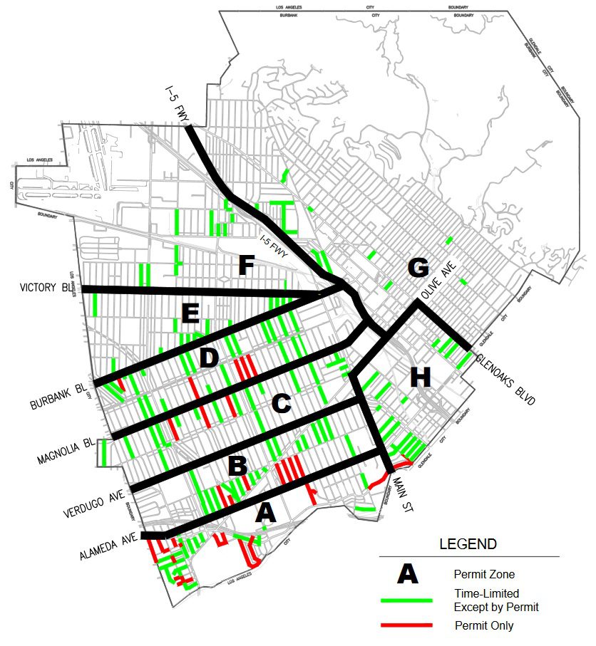 La Parking Permit Maps