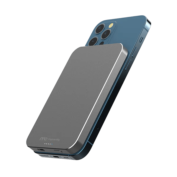 5000 mAh Super Slim Wireless Power Bank Grey My Candy Tech