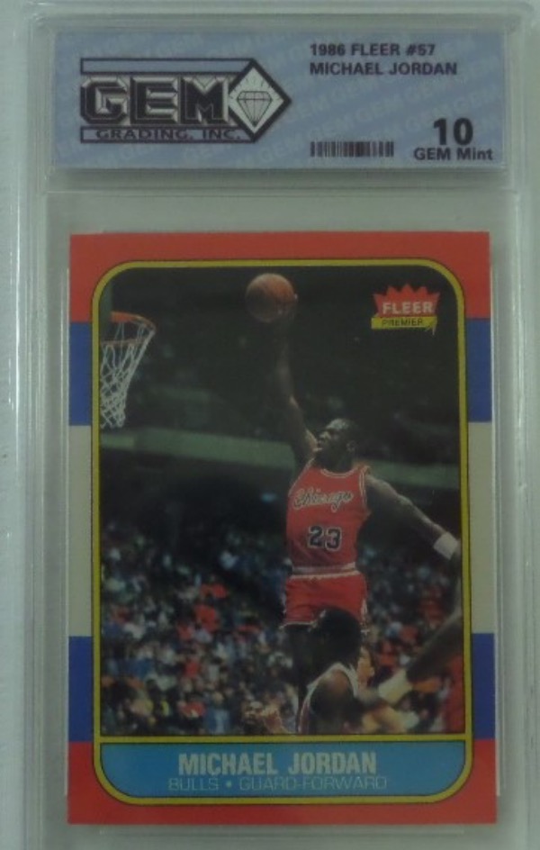 Coach's Corner Michael Jordan Bulls Gem Mint10 graded rookie card.
