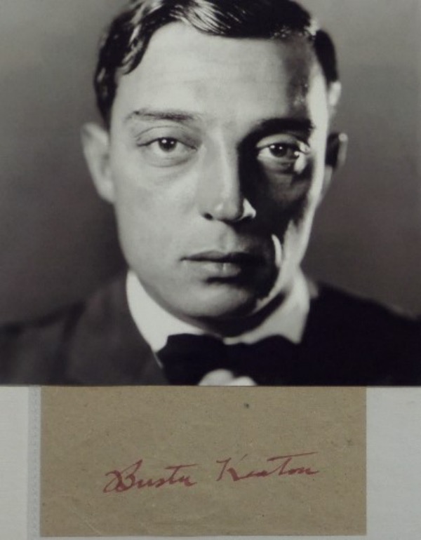 Coach's Corner Buster Keaton hand signed vintage cut w/ display photo!