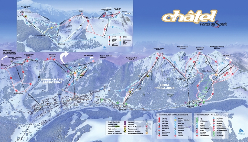Chatel Piste Map Chatel Ski Area Trails Map My Chalet Finder