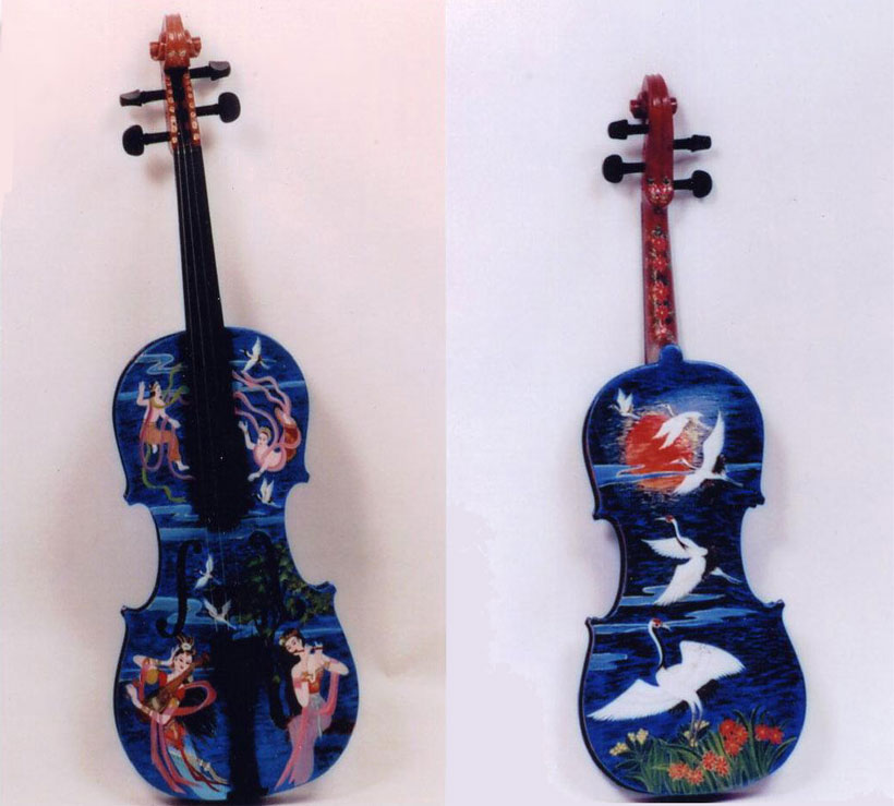 Painted Violin by Teng, Shu Ming