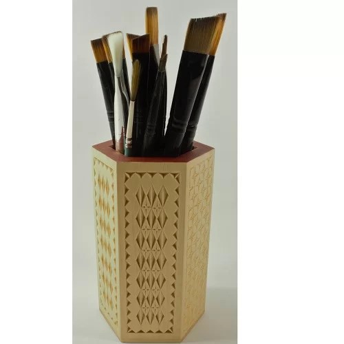 Hexagon Pencil, Brush, Knife Holder My Chip Carving