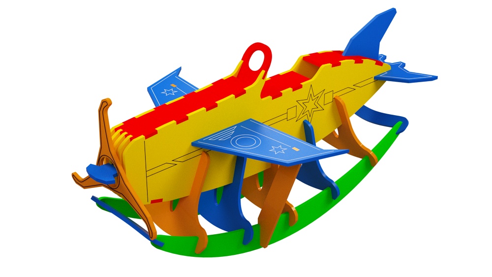Air Plane Rocking Horse myCNCstore
