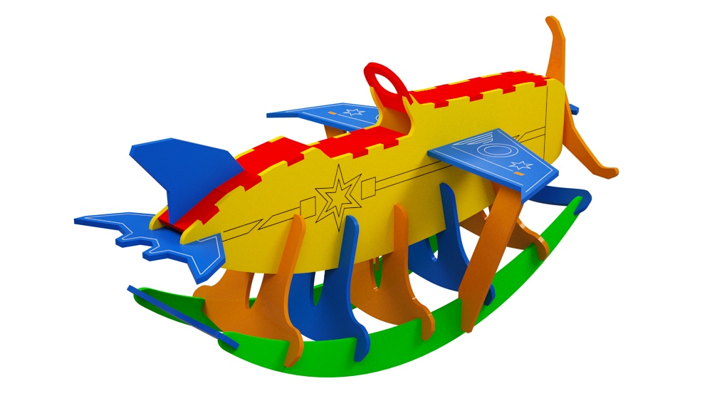 Air Plane Rocking Horse myCNCstore