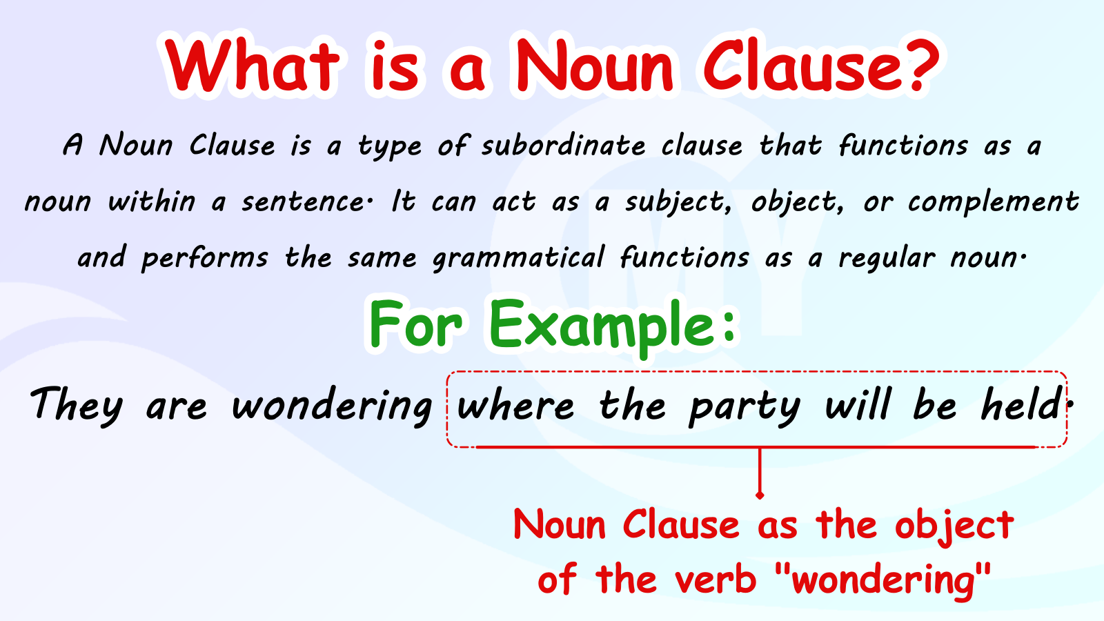 Noun Clause - Meaning & Definition with Examples