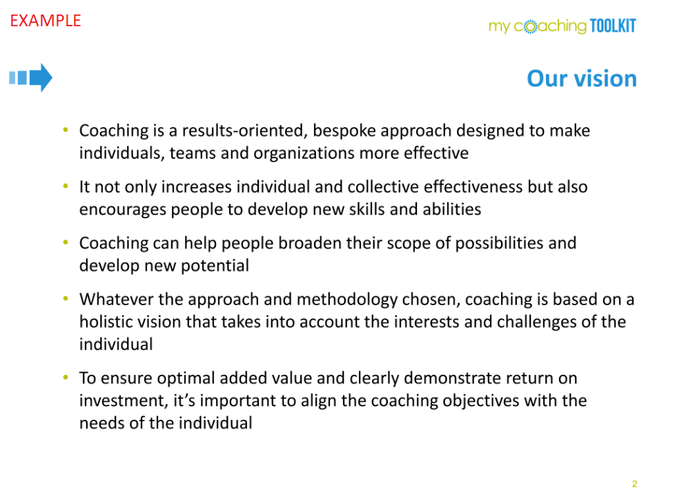 Professional Coaching Templates My coaching toolkit