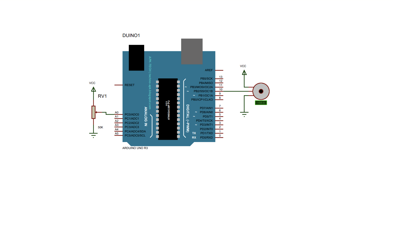 Project Arduino Kontrol Motor Servo dengan Potensio