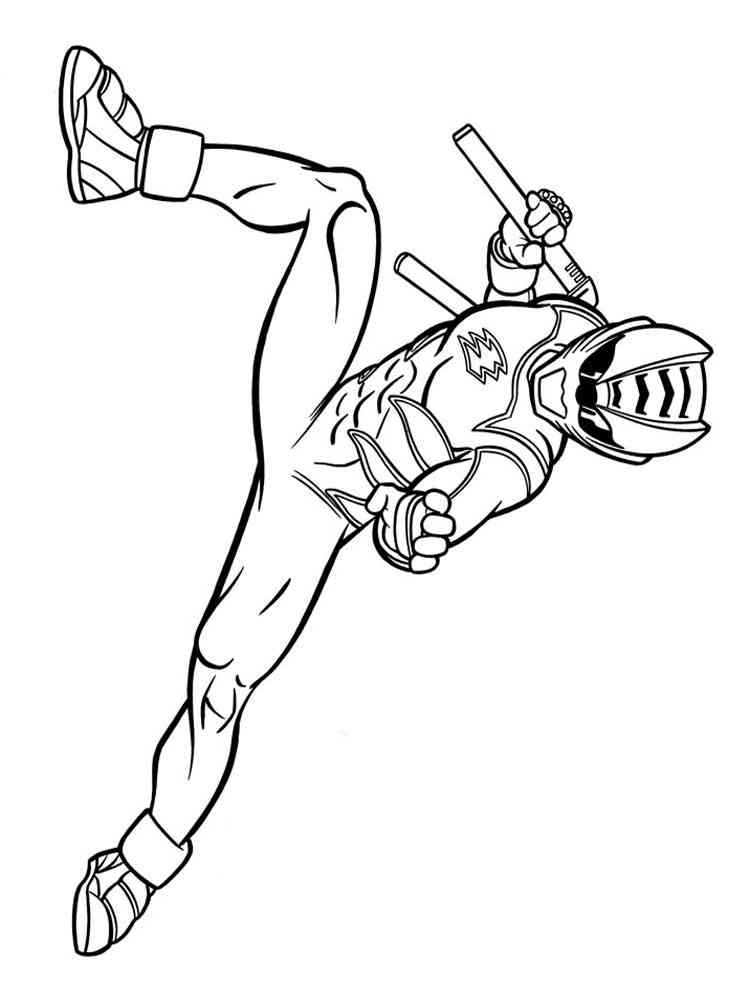 Coloring Pages Ranger Yellow (Cartoons > Power Rangers) Free