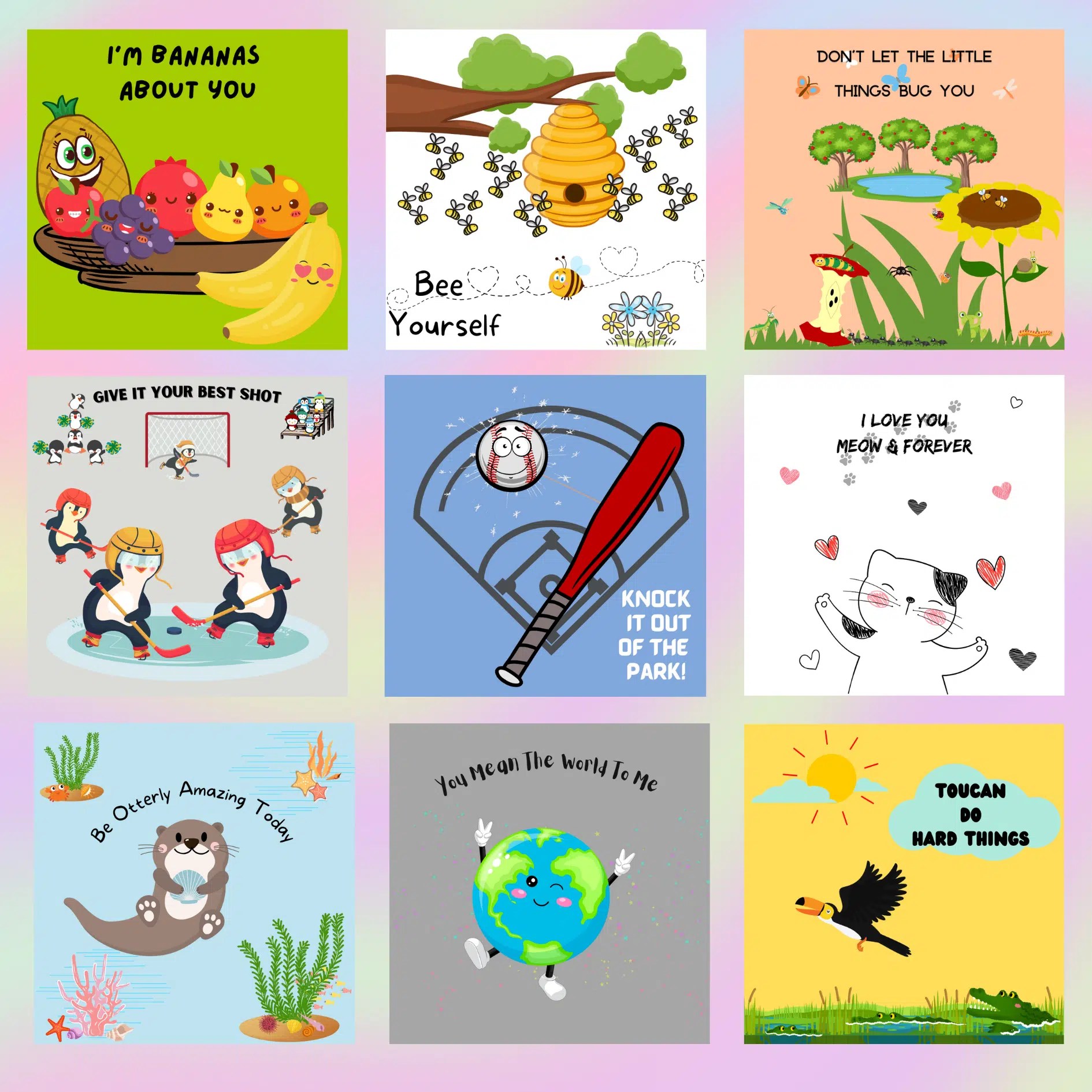 Lunch Box Cards, Fun & Motivational Set of 30 My Community Made