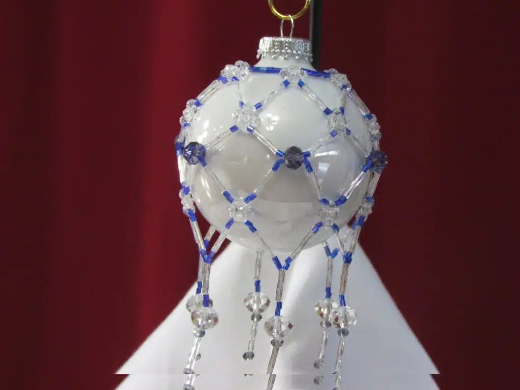 Swarovski Crystal Beaded Ornament Cover My Community Made