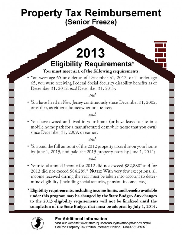 Property Tax Reimbursement (Senior Freeze) The Source