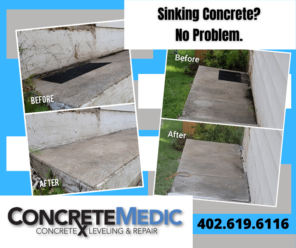 Sinking Concrete? No Problem! ConcreteMedic
