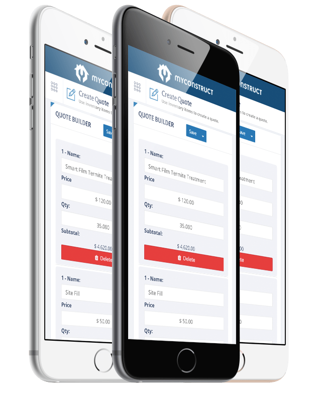 Construction quoting software for Builders and Tradies MyConstruct