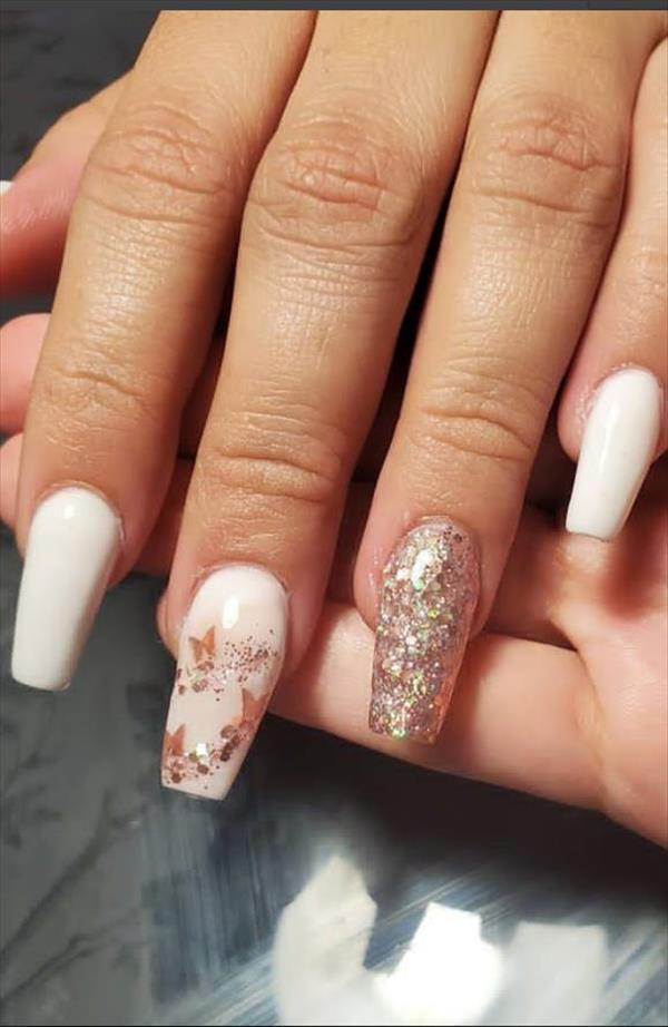 Various beautiful Butterfly coffin nails design ideas this summer