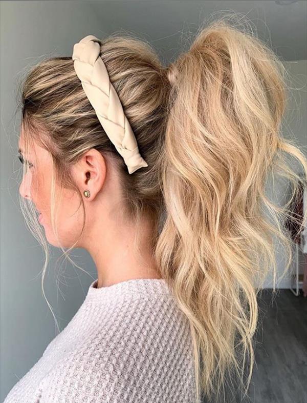 26 cool ponytail hairstyle design for mediumlength hair